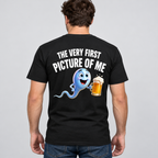 Here's a Really Old Picture of Me – Funny Sperm Back Print Graphic T-Shirt