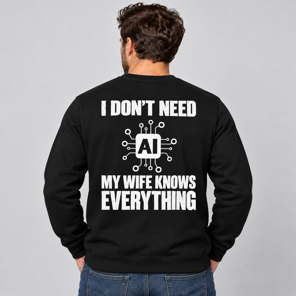 I Don't Need AI My Wife Knows Everything – Funny Husband T-Shirt