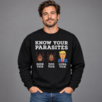 Know Your Parasites Funny Political T-Shirt - Sarcastic Humor Unisex Tee