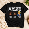 Know Your Parasites Funny Political T-Shirt - Sarcastic Humor Unisex Tee