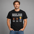Know Your Parasites Funny Political T-Shirt - Sarcastic Humor Unisex Tee