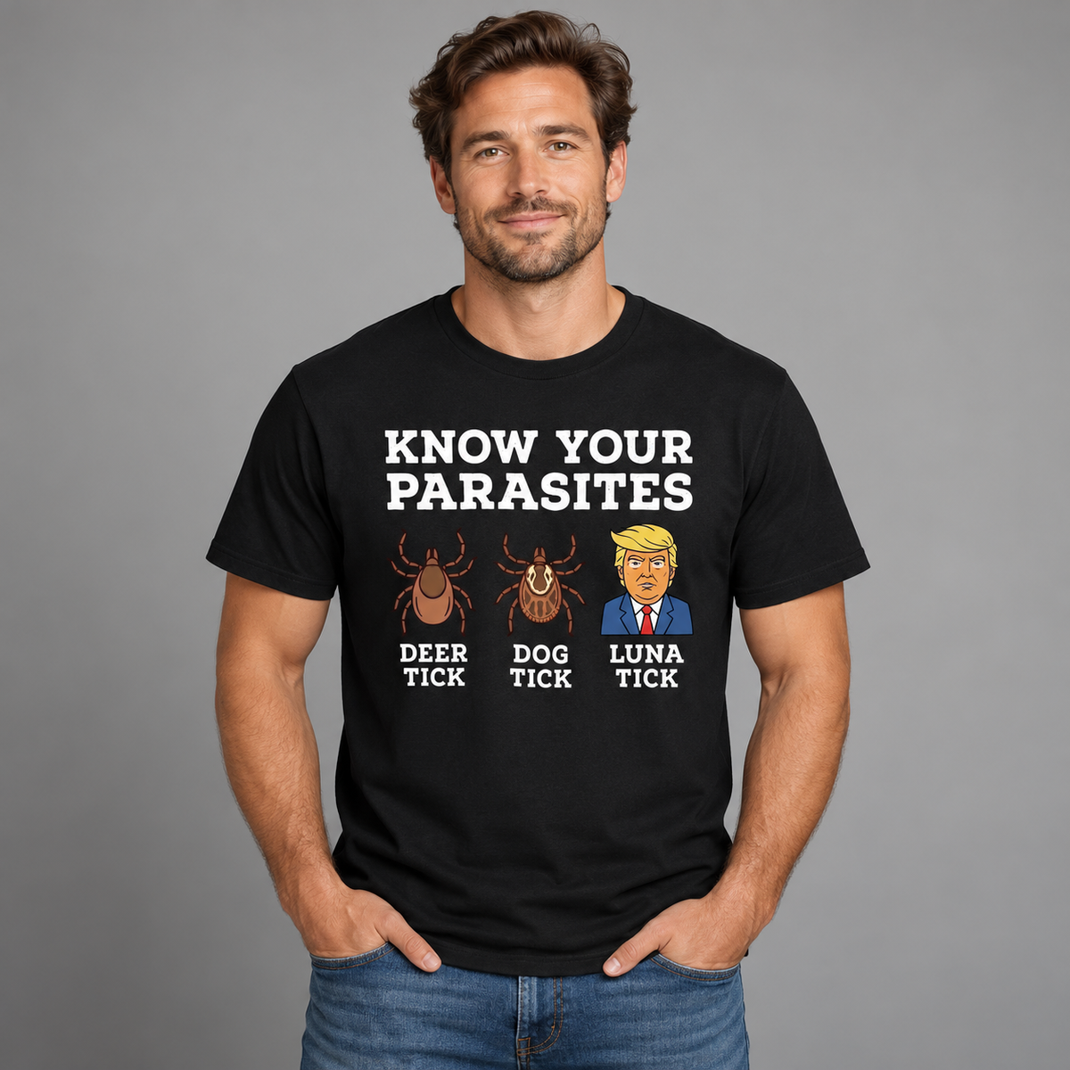 Know Your Parasites Funny Political T-Shirt - Sarcastic Humor Unisex Tee