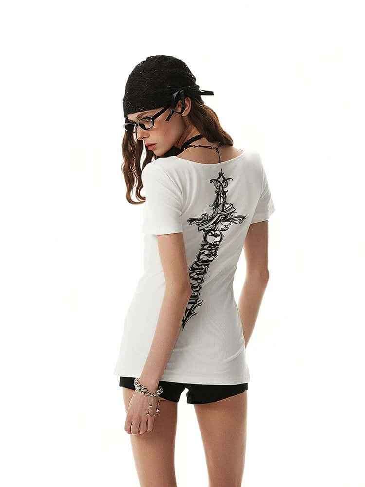 Cross Back Slim V-Neck — image 4