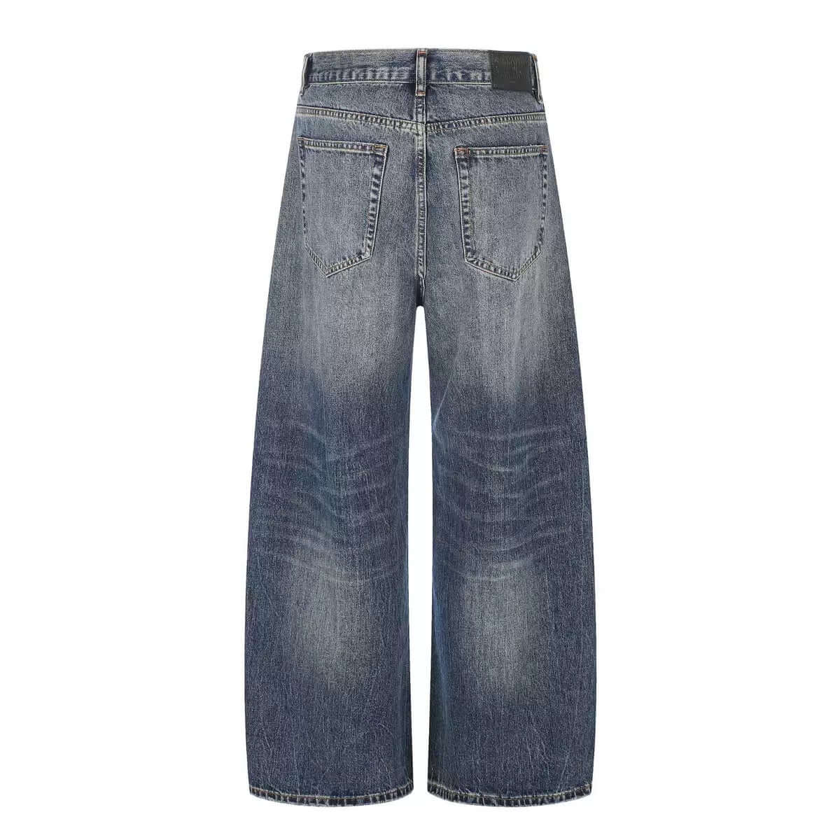Washed Button-Fly Wide-Leg Jeans — image 5