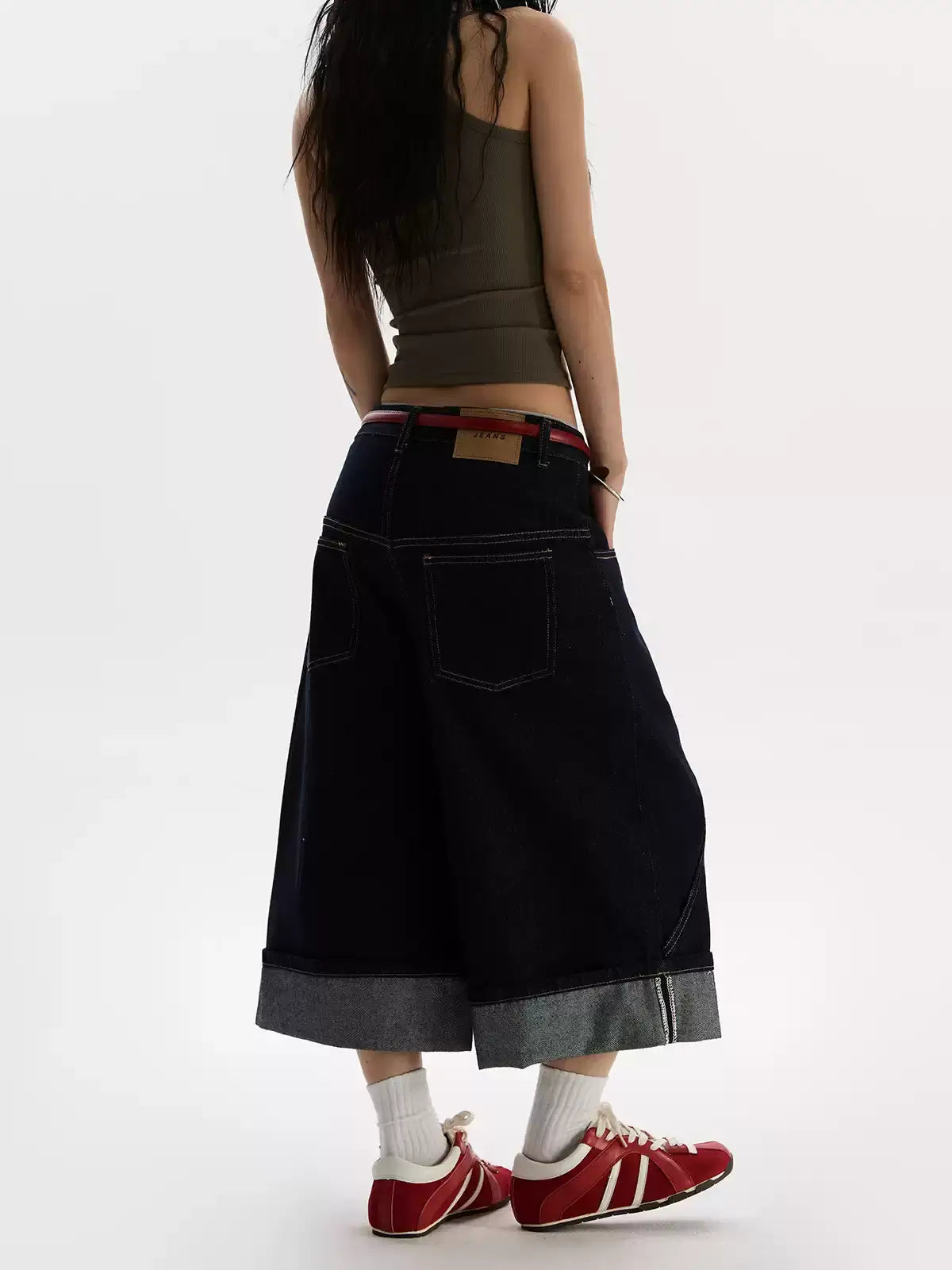 Cuff Denim Jorts — image 4