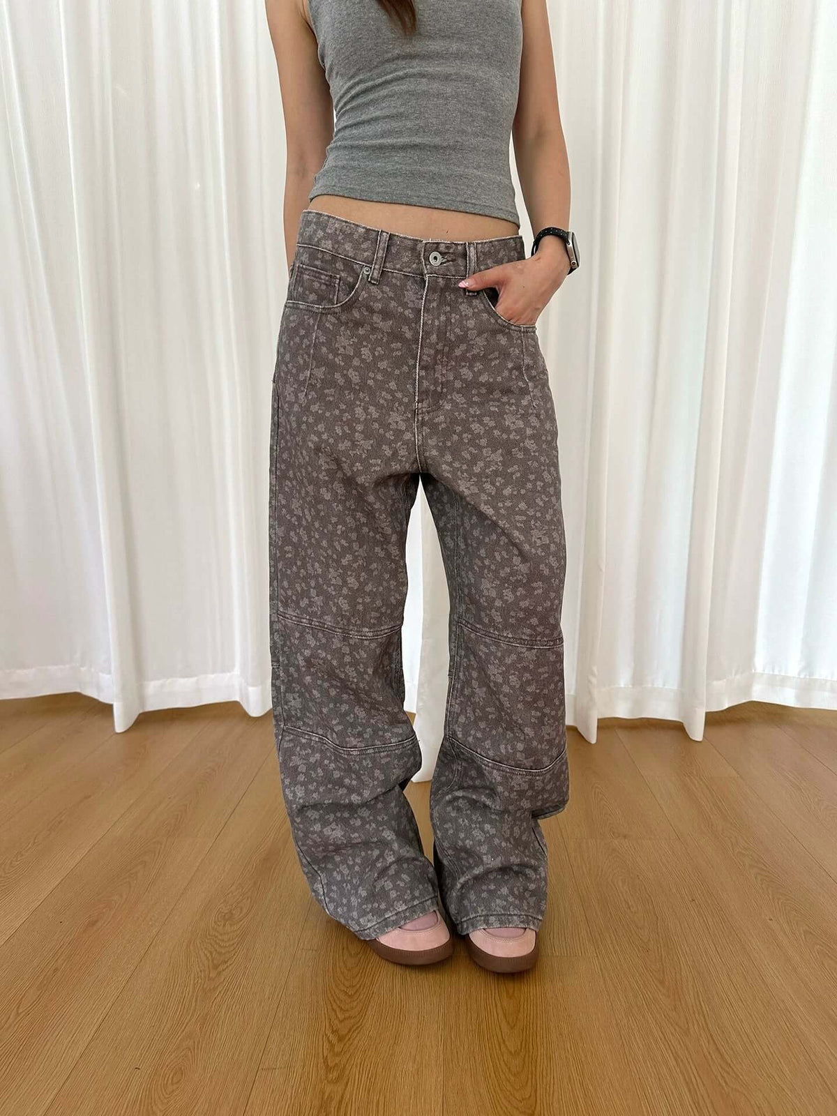Print Straight Casual Pants — image 3