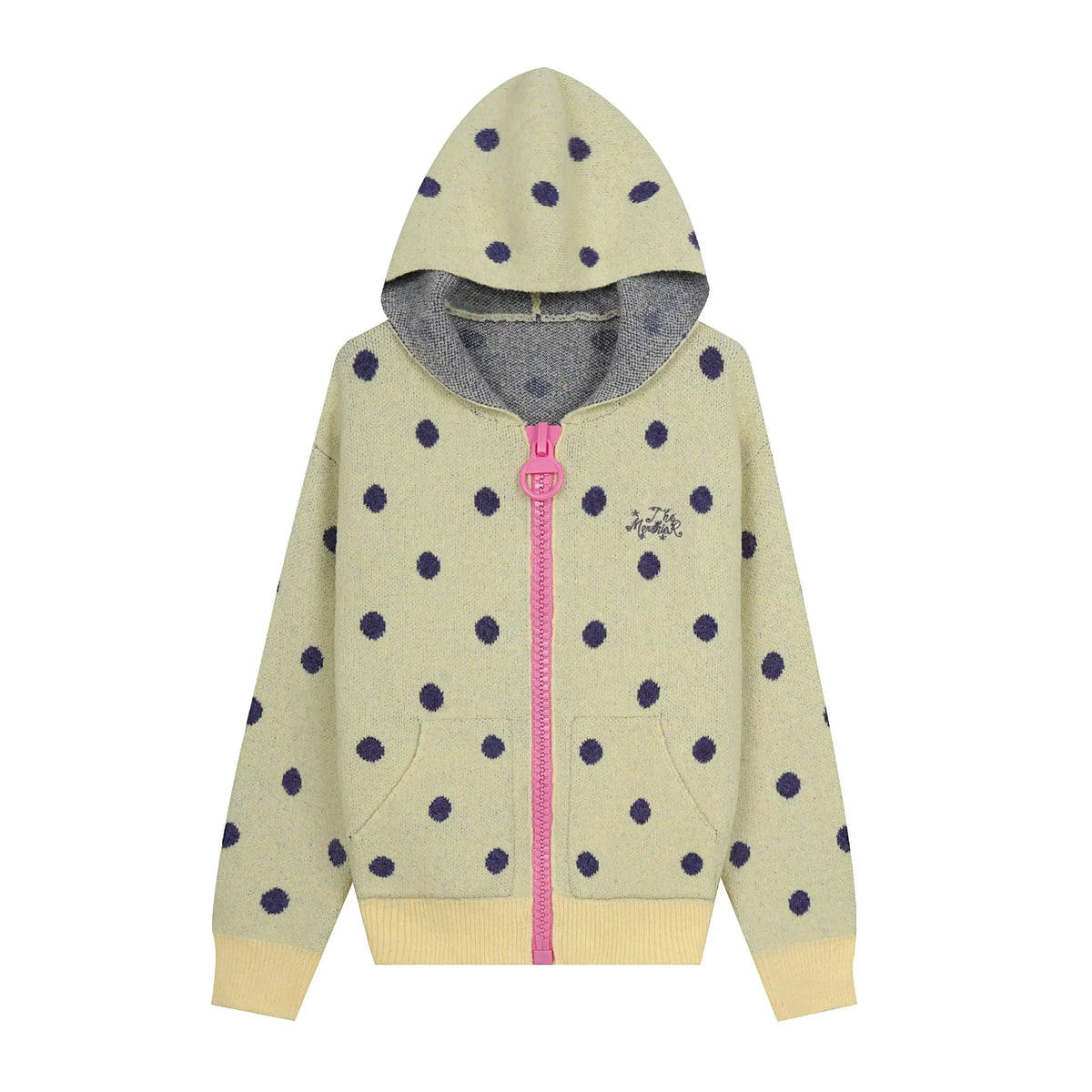 Dot Hooded Knit Sweater — image 2