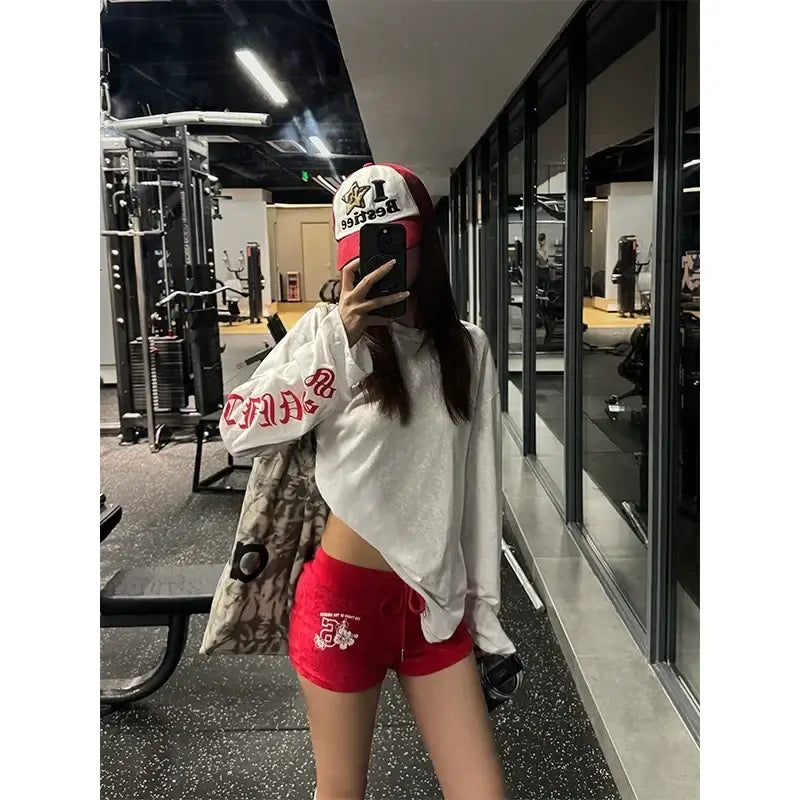 Women's Terry Beach Drawstring Casual Shorts — image 3