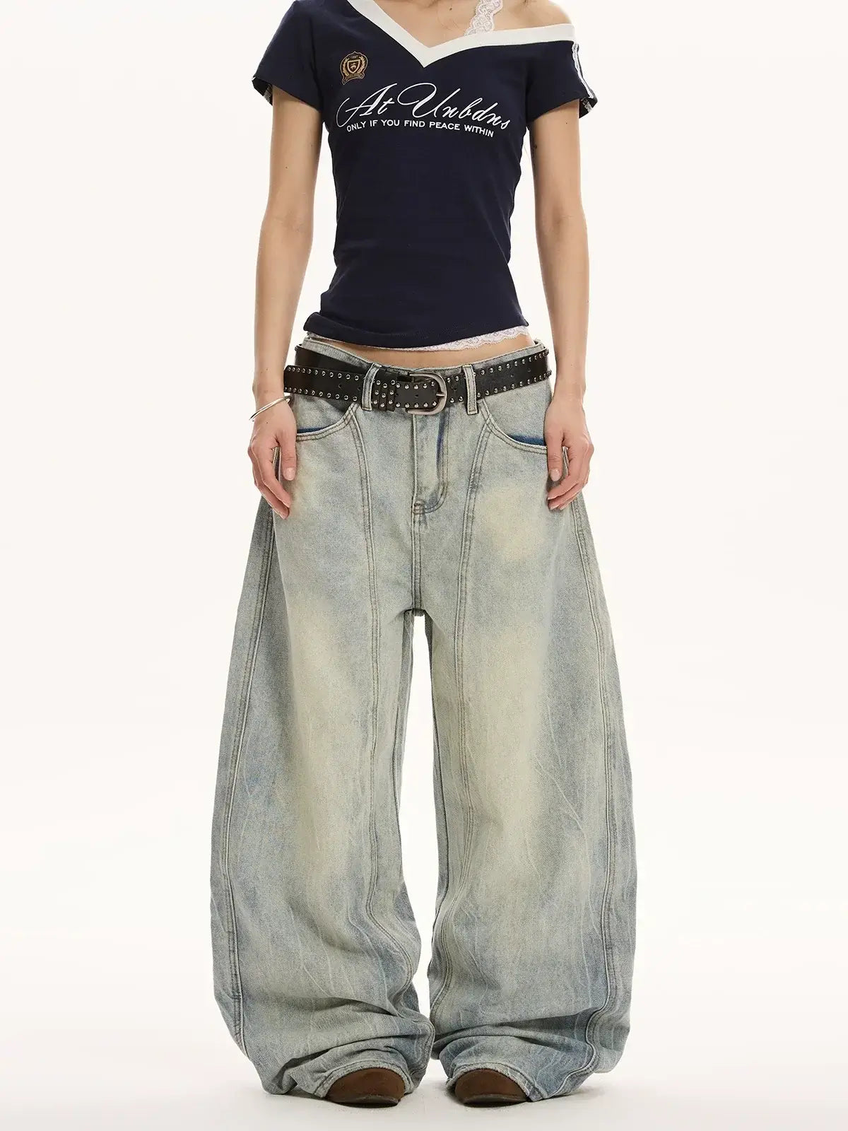Retro Washed Baggy Wide-Leg Jeans — image 3