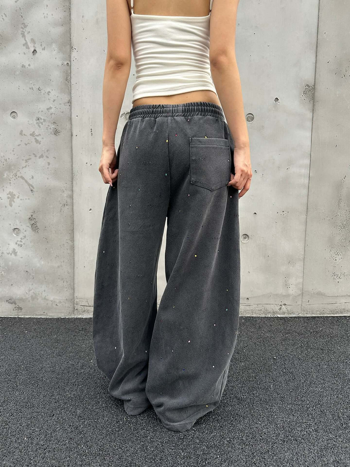 Unisex Oversize Elastic Waist Trousers — image 3