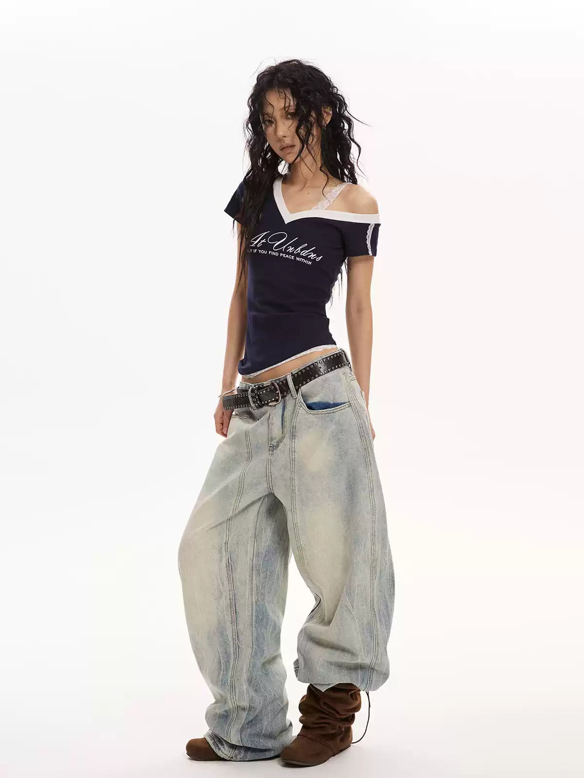Retro Washed Baggy Wide-Leg Jeans — image 5