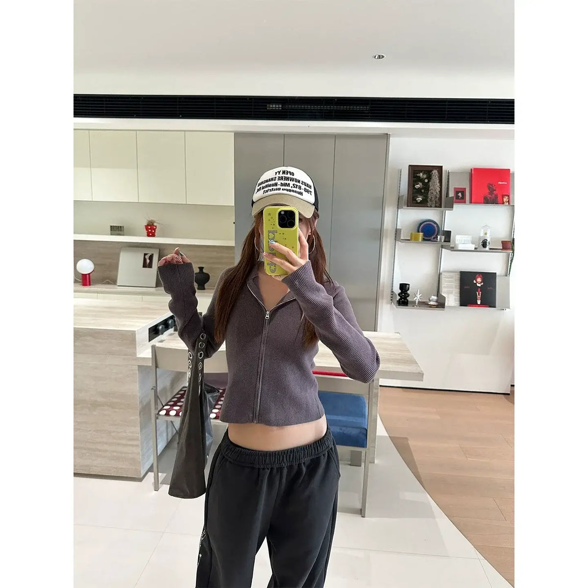 Wing Print Elastic Waist Wide Leg Sweatpants — image 5
