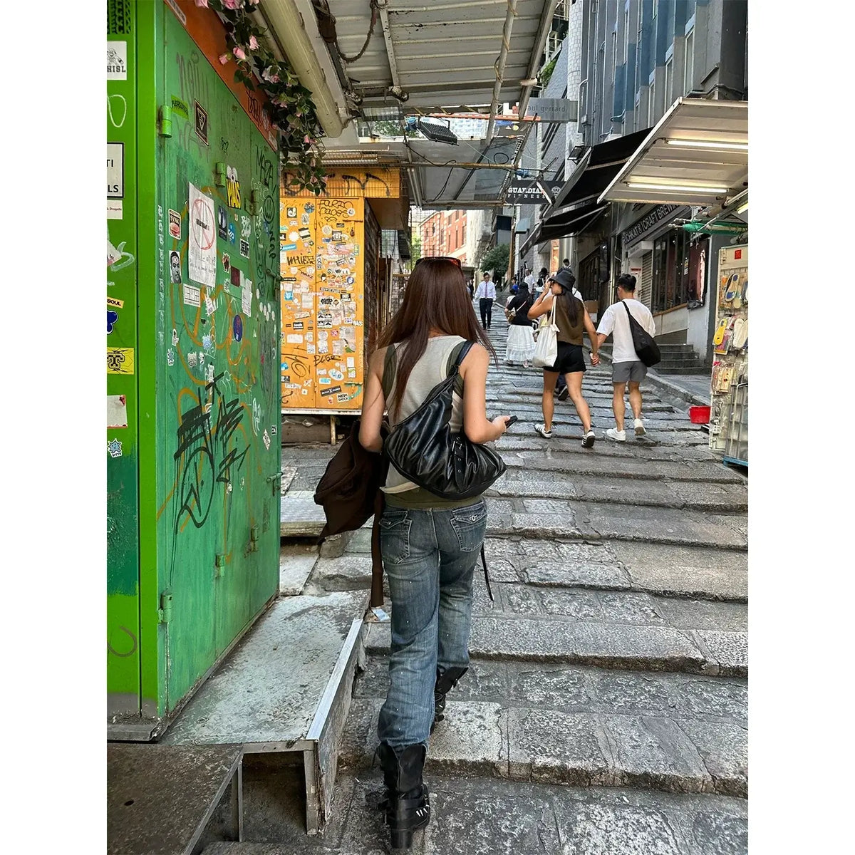 Washed Distressed Straight Leg Jeans — image 5