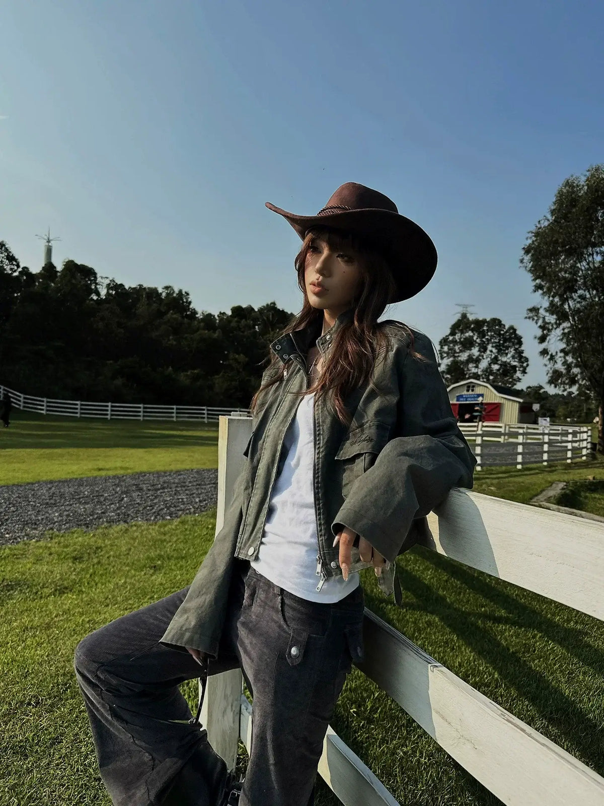 Stand Collar Workwear Short Jacket — image 2
