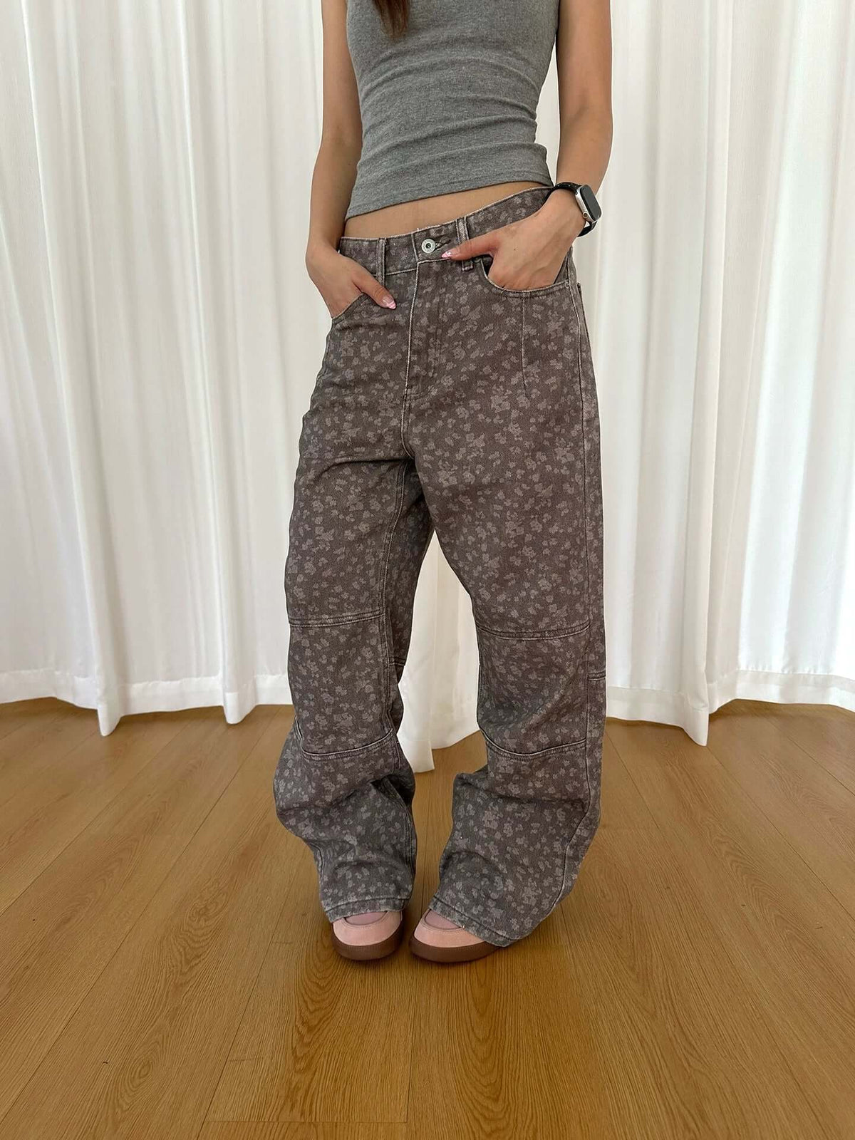 Print Straight Casual Pants — image 2