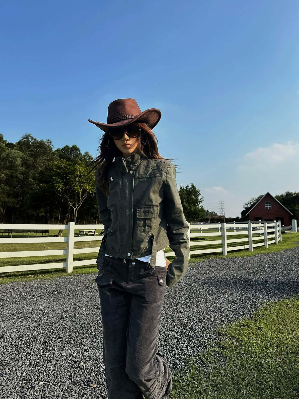 Stand Collar Workwear Short Jacket — image 4