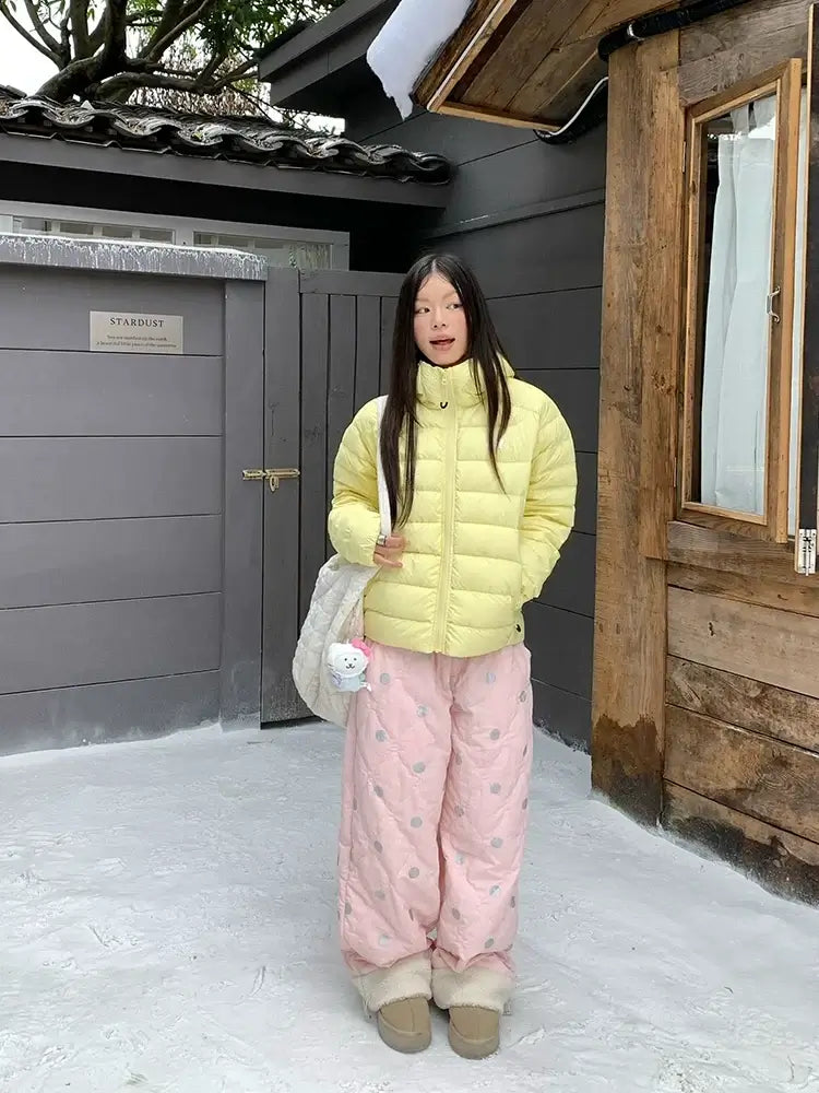 Polka Dot Quilted Fleece Pants — image 3