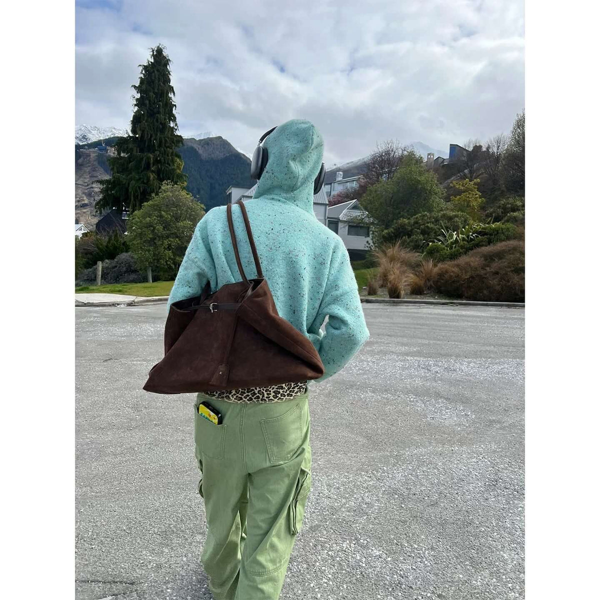 American Style Drawstring Hooded Knitted Cardigan Sweater — image 2