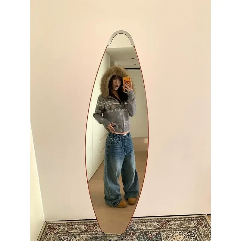 Star Print Washed Wide-Leg Jeans — image 5