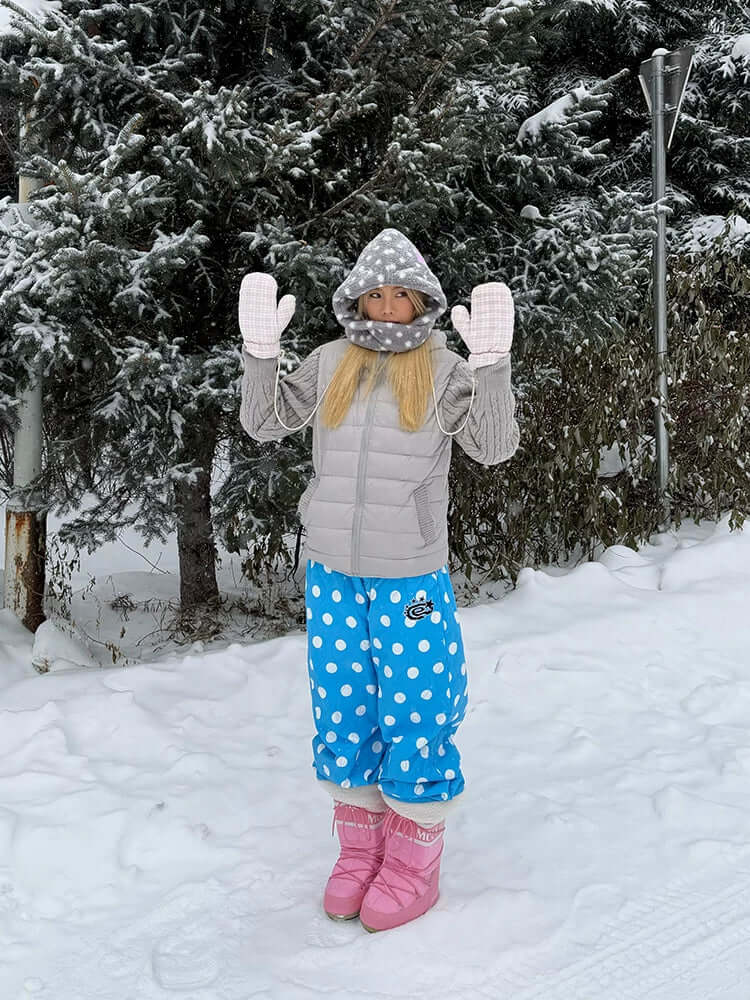 Quilted Dot Patchwork Pants — image 3