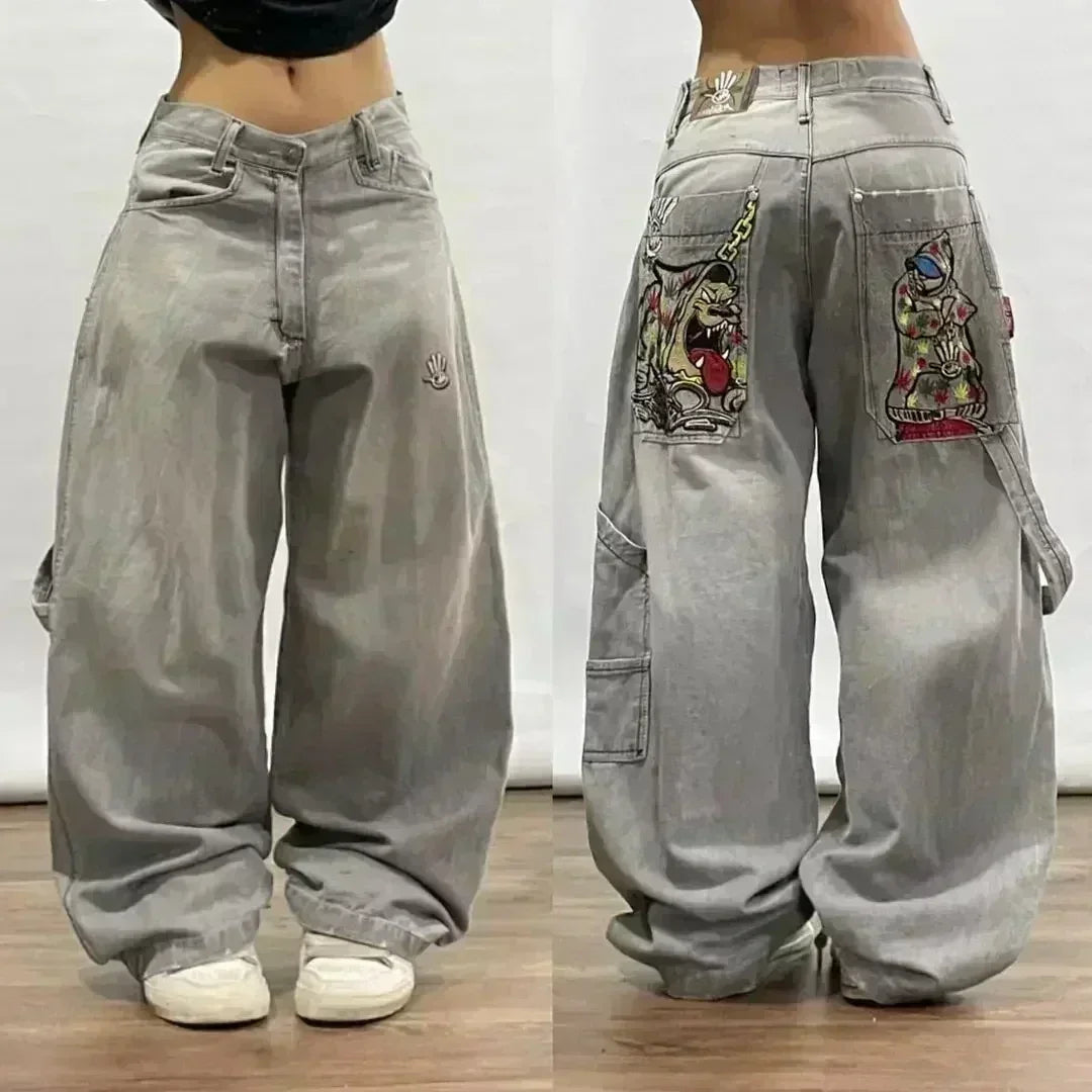 Joker Embroidered Oversized Jeans