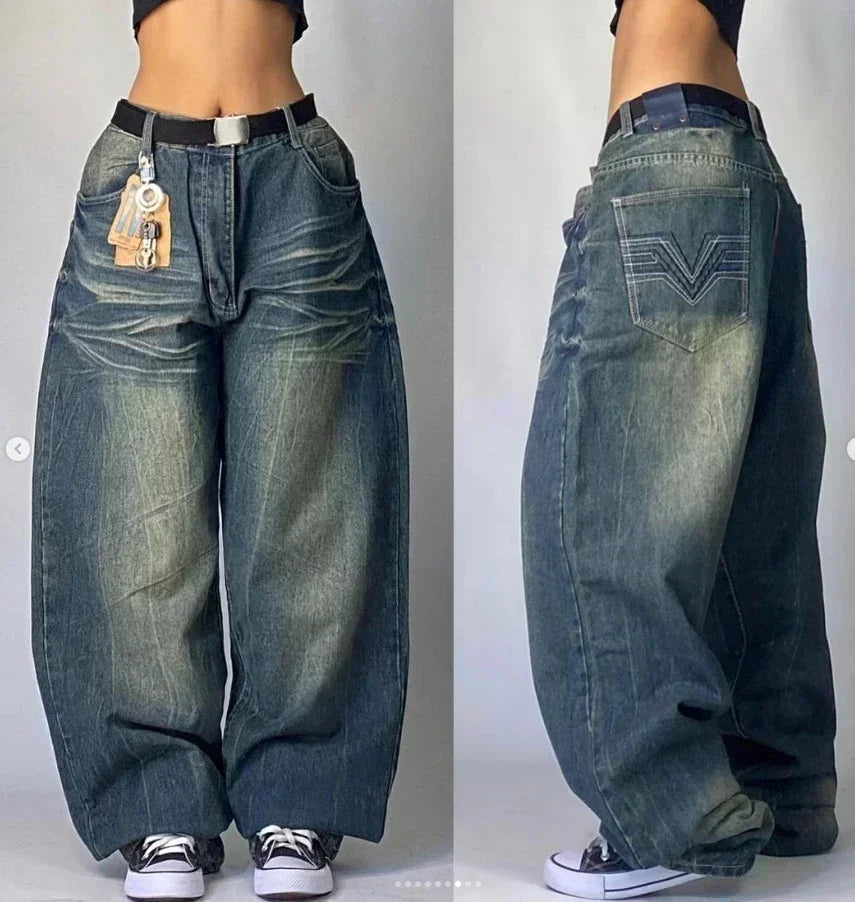 Joker Embroidered Oversized Jeans