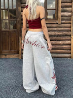 Star Print Drawstring Cargo Joggers product detail
