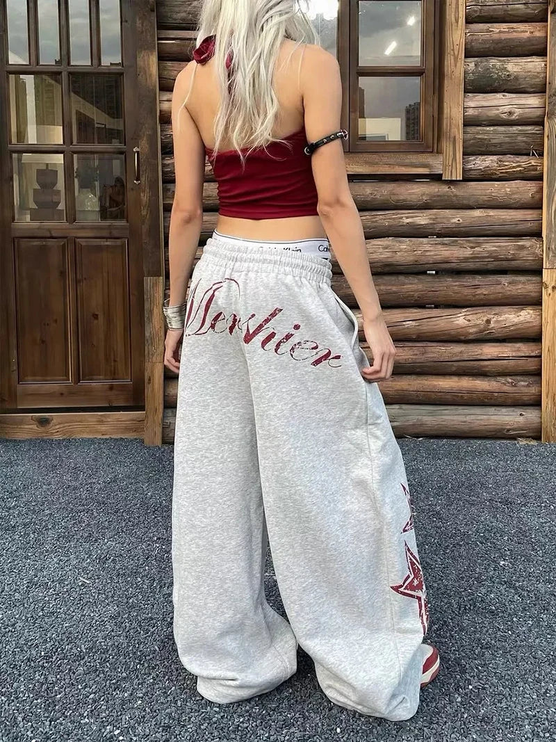 Star Print Drawstring Cargo Joggers product detail