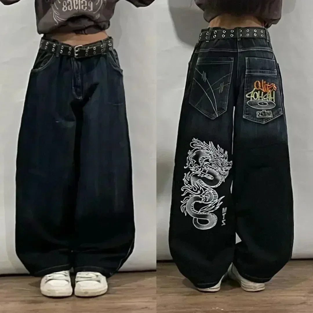 Joker Embroidered Oversized Jeans