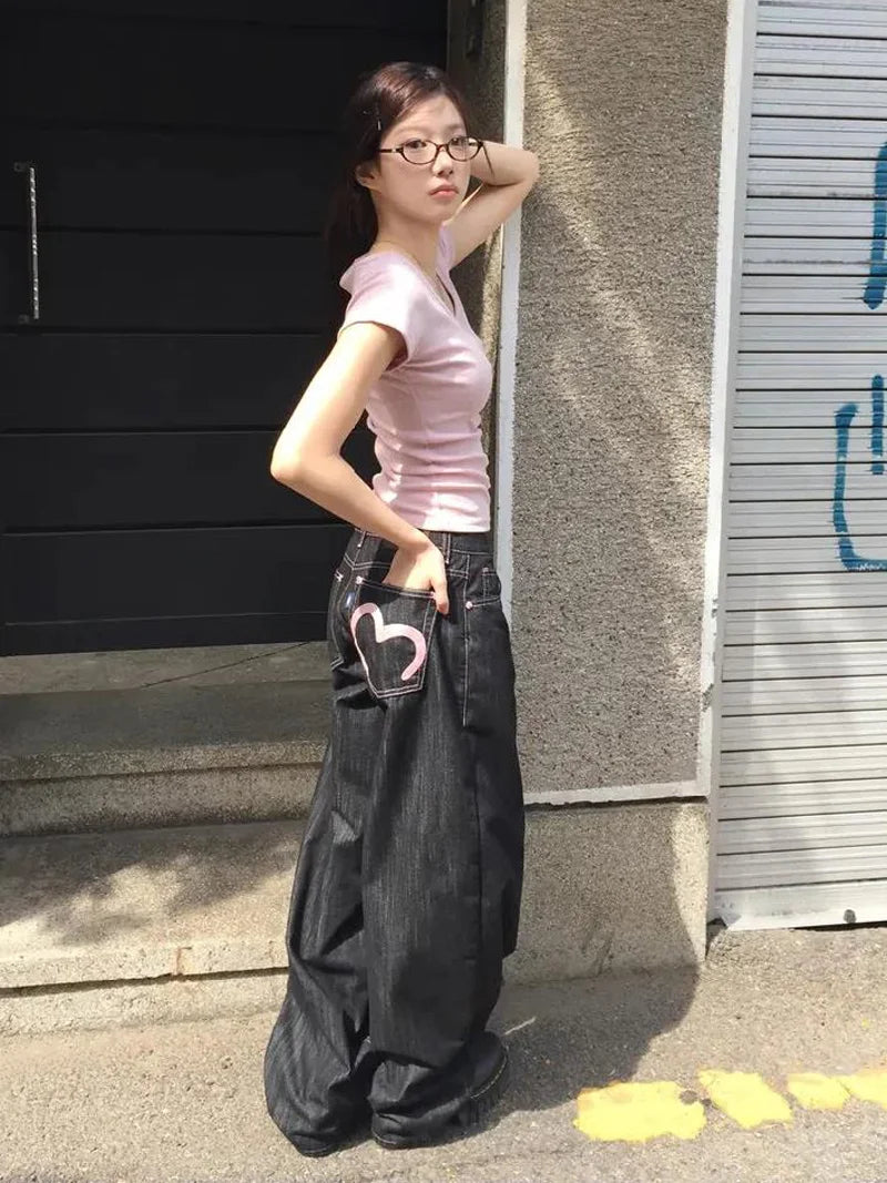 2026 Women's Denim Jeans Y2K Wide Fit