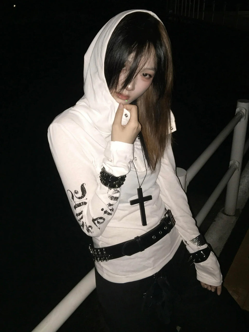 Seeslim Graphic Letter Hooded Long Sleeve product detail