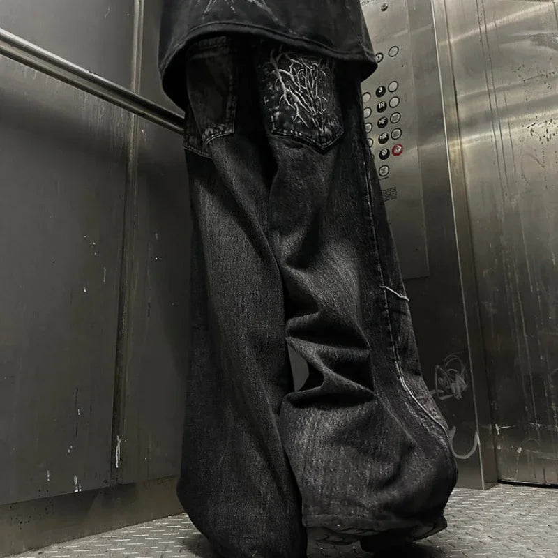 Spider Patch Mopping Jeans