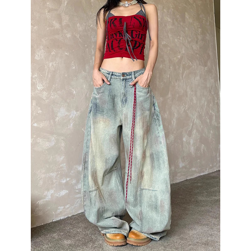 Harajuku Light Wash Baggy Jeans