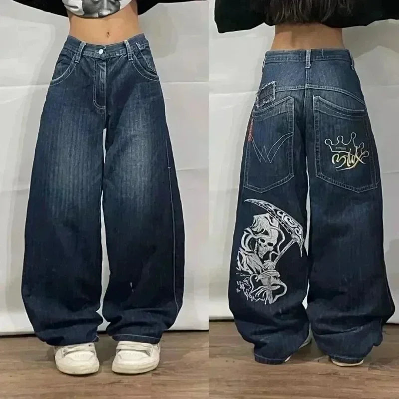 Joker Embroidered Oversized Jeans