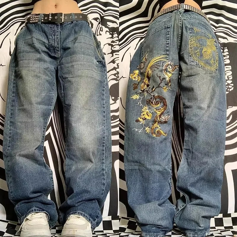 Joker Embroidered Oversized Jeans