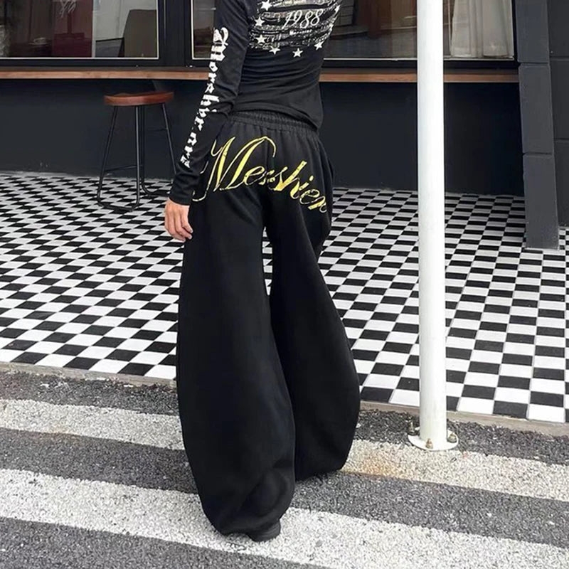 Star Print Drawstring Cargo Joggers