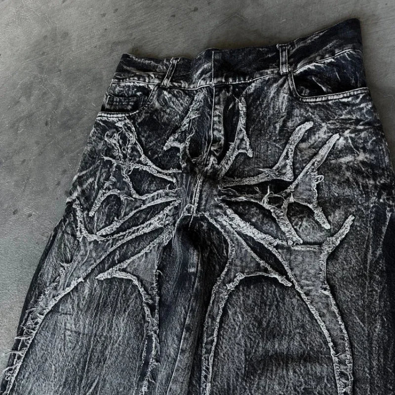 Spider Patch Mopping Jeans