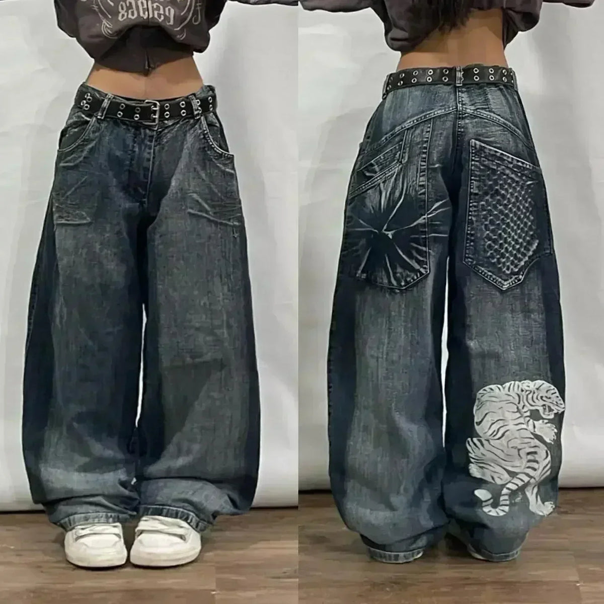 Joker Embroidered Oversized Jeans
