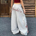 Star Print Drawstring Cargo Joggers