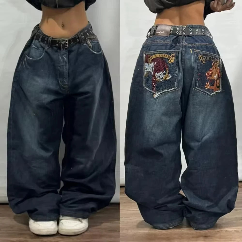 Joker Embroidered Oversized Jeans