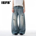 IEFB Distressed Curved Knife Jeans