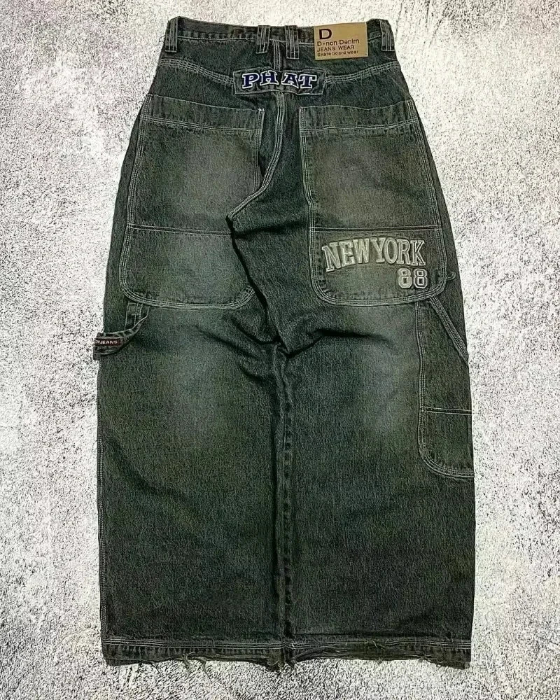 Joker Embroidered Oversized Jeans