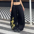 Star Print Drawstring Cargo Joggers