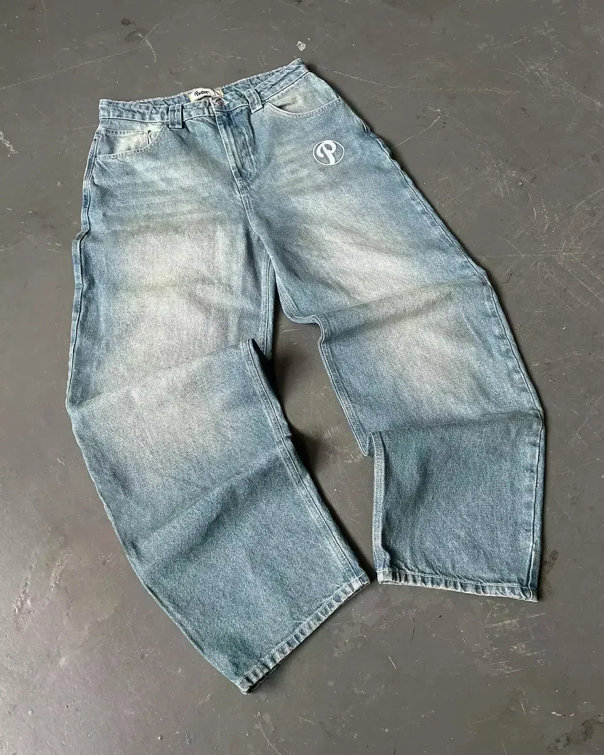 Joker Embroidered Oversized Jeans