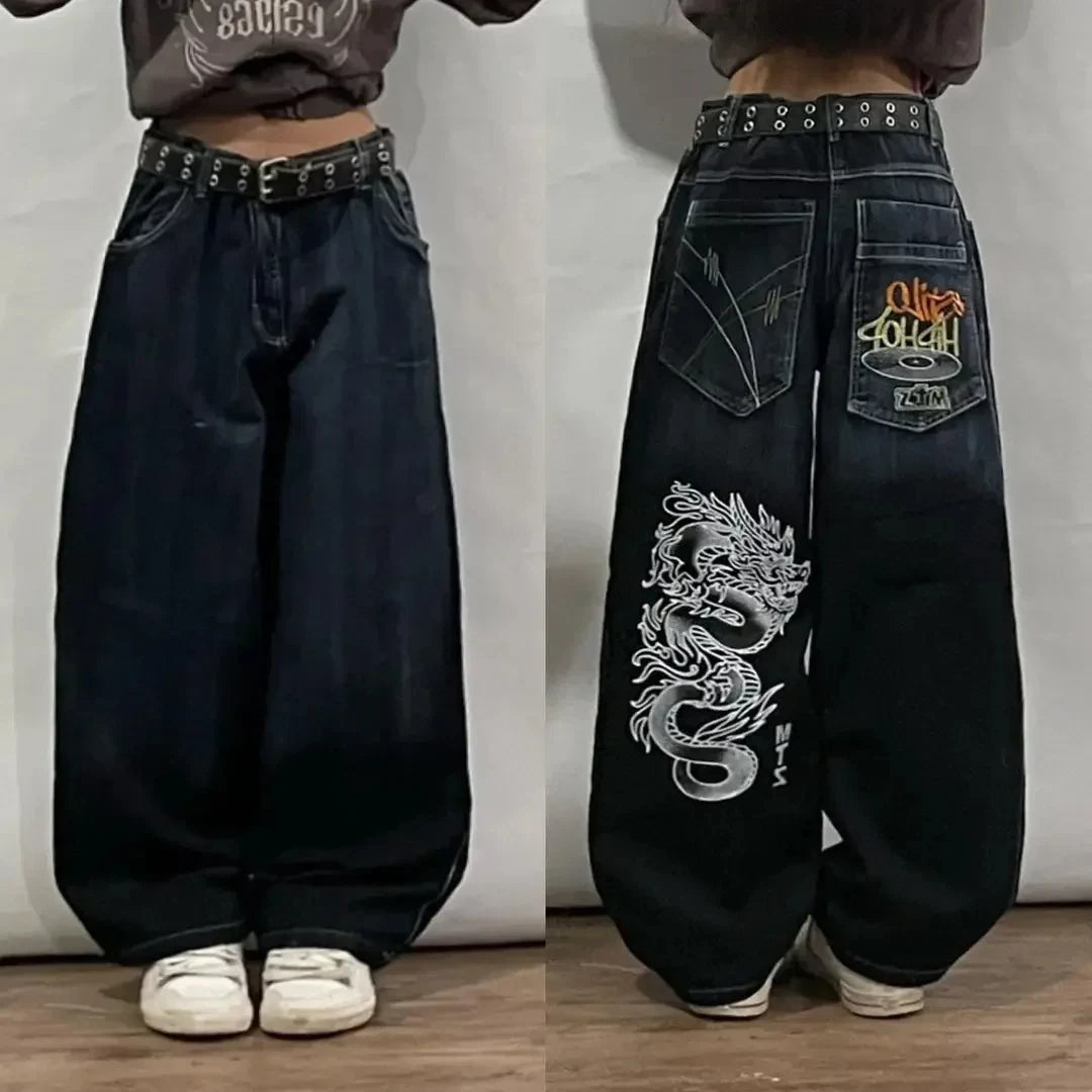 Joker Embroidered Oversized Jeans