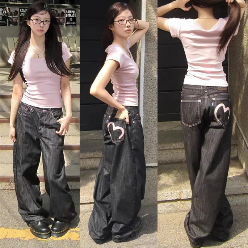 2026 Women's Denim Jeans Y2K Wide Fit