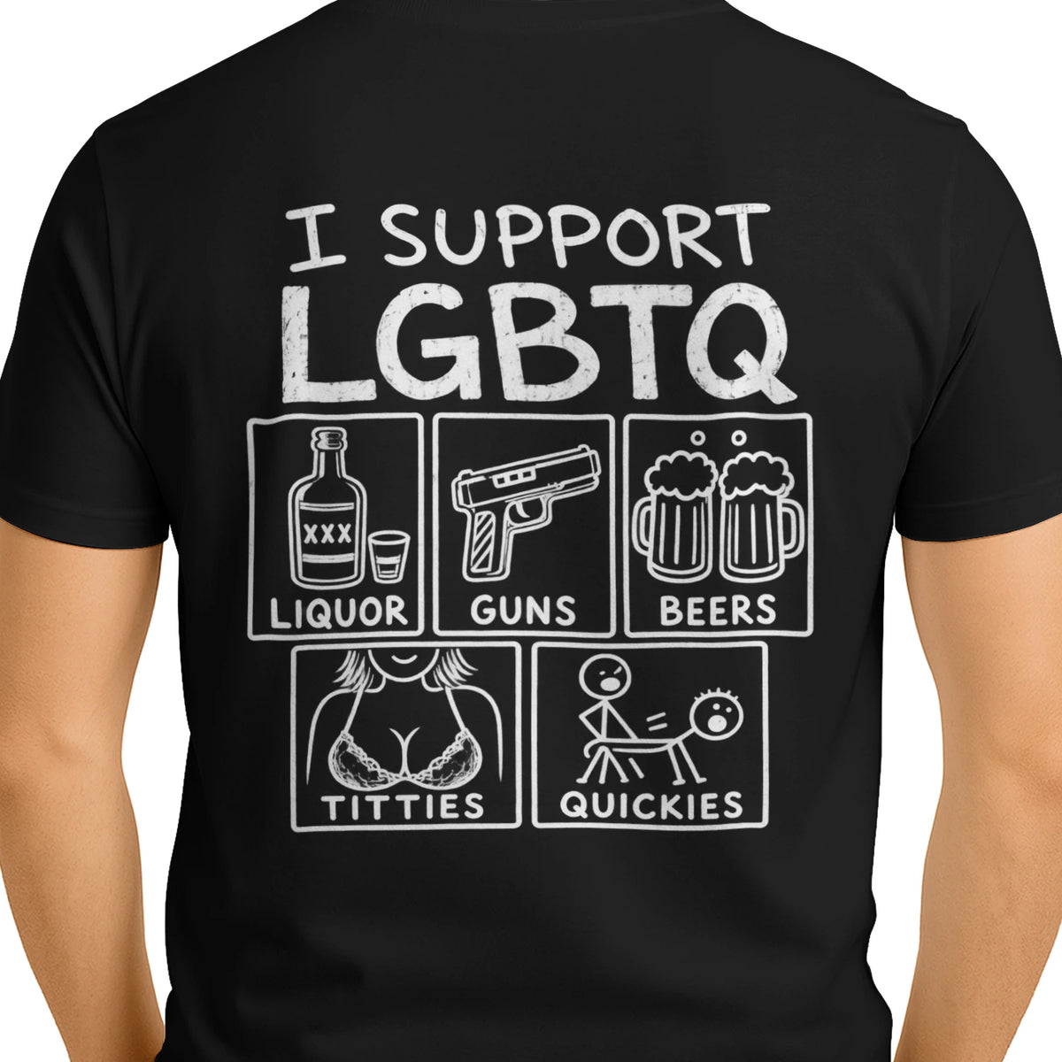 I Support LGBTQ Funny Adult Humor T-Shirt