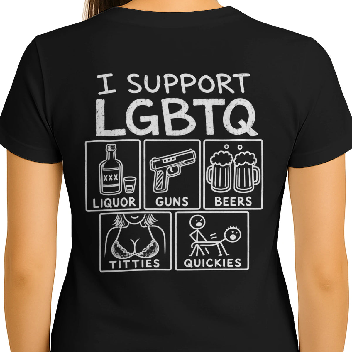 I Support LGBTQ Funny Adult Humor T-Shirt
