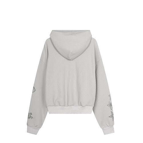 Waffle Graphic Zip-Up Hoodie — image 3