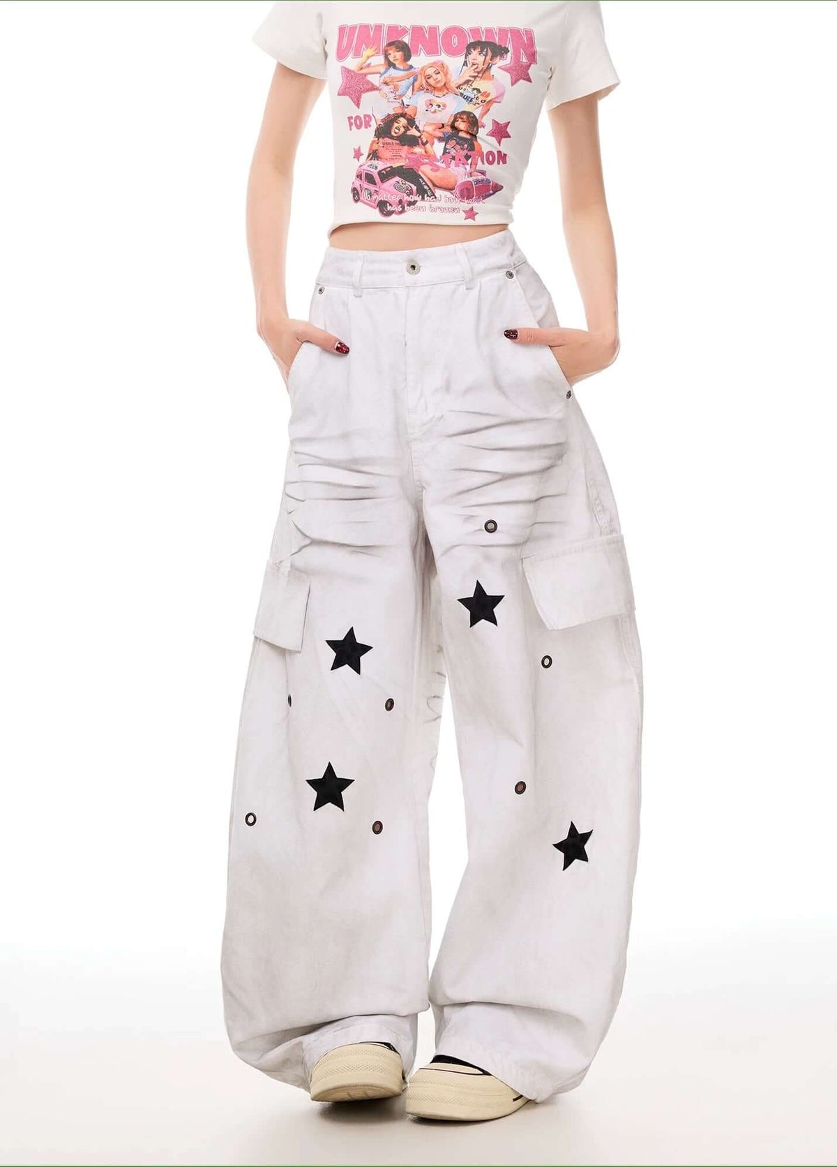 Y2K- Star Patch Cargo Pants — image 2
